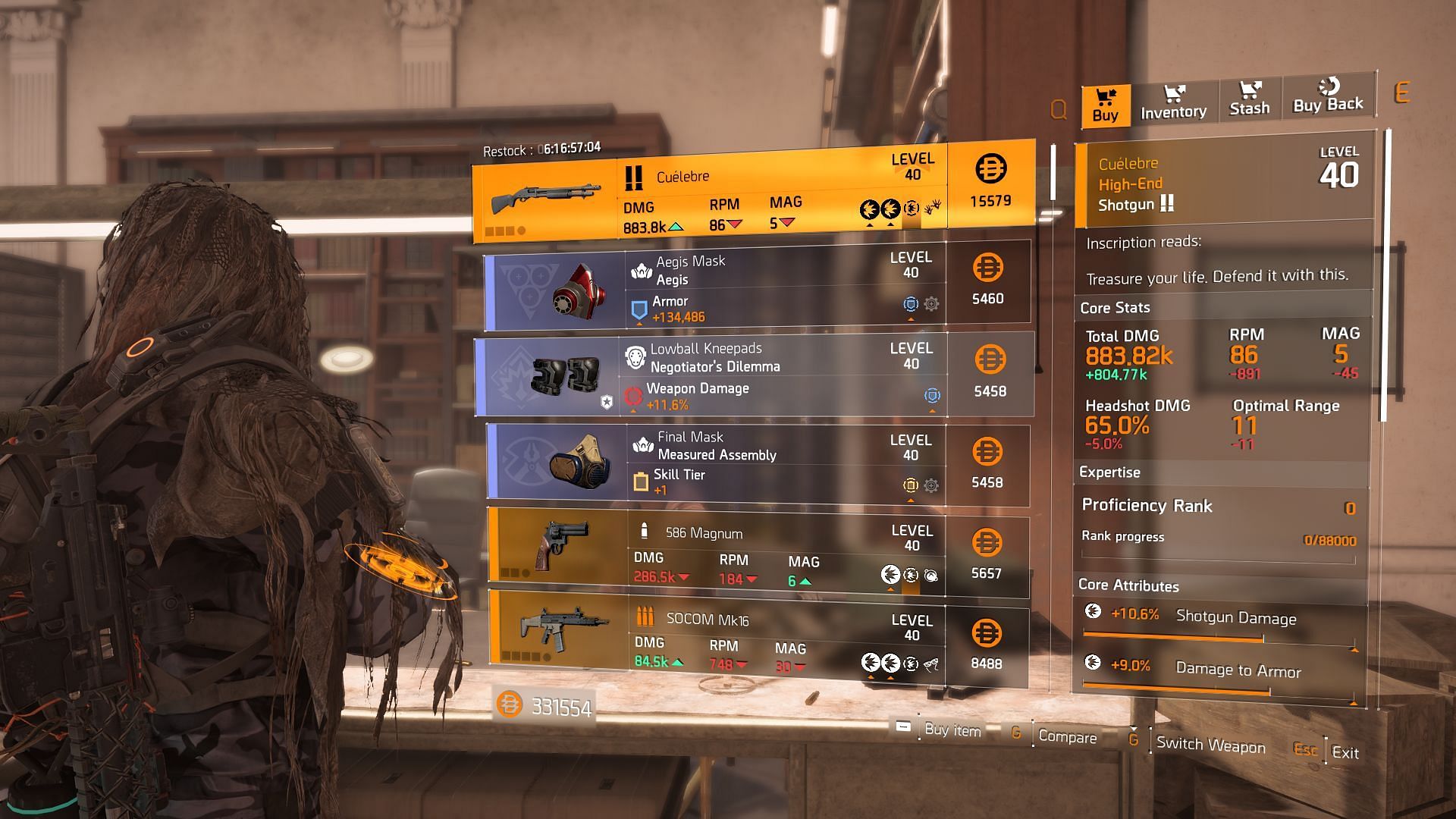 The Division 2 vendor found at Clan Quarters (Image via Sportskeeda Gaming || Ubisoft)
